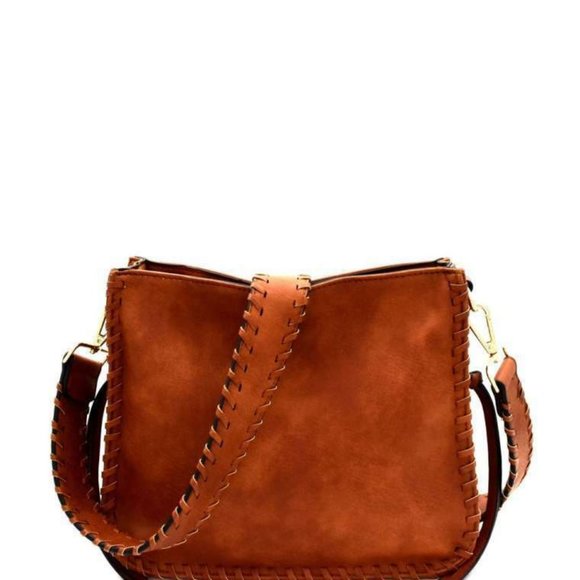 Handbags - Whipstitched Backpack Messenger Bag Shoulder BagL